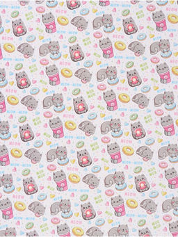 Цена за 10 шт. Бумага упаковочная глянцевая «Котики», 70 × 100 см