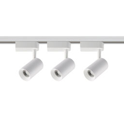 ULB-Q291 8W/4200К/K WHITE SET31 Светильник-прожектор светодиодный трековый, в составе набора из 3 штук на шинопроводе 1 м с коннектором. 1800 Лм. Белый свет (4200К). Корпус белый. ТМ Volpe
