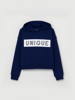 CRB wear/CWJG 62900-41-292 Джемпер модель худи для девочки, темно-синий/Ex.Cherubino