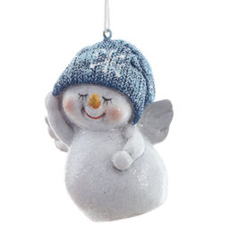 Фигурка декоративная подвесная "Снеговик", L5,5 W4,5 H7,5 см, 2в.