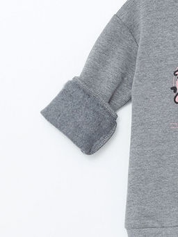 Bisiklet Yaka Uzun Kollu Bask?l? K?z Bebek Sweatshirt ve E?ofman Alt 2li Tak?m