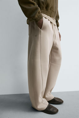NEOPRENE-EFFECT BALLOON FIT TROUSERS - Zara фото 5