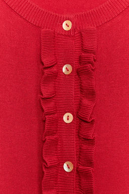CHAQUETA PUNTO VOLANTES / Rojo - Zara фото 9