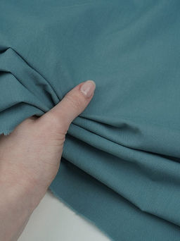 Импортный хлопок цв.Темная зелено-бирюзовая дымка, СОРТ2, ш.1.5м, хлопок-100%, 100гр/м.кв - Купава фото 3