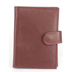 Обложка для авто+паспорт-Croco-ВП-1031 (с хляст, 5 внут карм) натуральная кожа бордо флотер (120) 265403