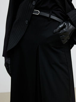 Beli Kemerli Pileli Etek