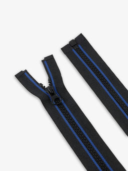 Цена за 10 шт. Молния «Трактор», №5, разъёмная, замок автомат, 70 см, чёрная, синяя