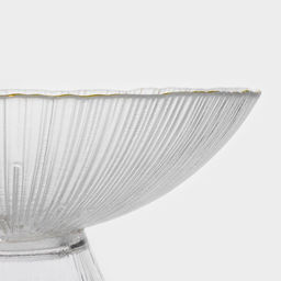 Ваза для фруктов «Фейерверк», 630 мл, 18×9 см, стекло, прозрачная