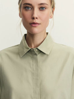 Рубашка прямого кроя из хлопка / Zarina  фото 6