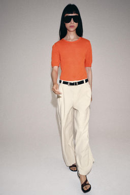 PANTAL?N OVERSIZE ZW COLLECTION / Crudo - Zara фото 4