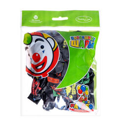 Шар латексный 12" «Хештеги», Black, кристалл, набор 25 шт.