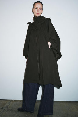TRENCH CAPA WATER REPELLENT ZW COLLECTION LIMITED EDITION / Botella oscuro