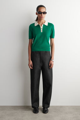POLO DE MEZCLA DE LANA DE MANGA CORTA - H&m фото 6