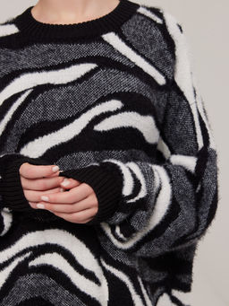 Джемпер женский ZZ-07004 black/white