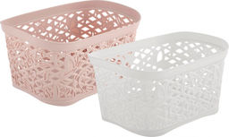 Корзинка прямоугольная Fiori mini пласт. без крышки 1,0л арт. BQ4018, KL4018