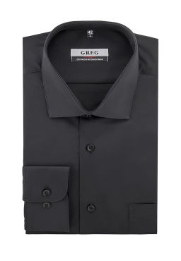 Сорочка мужская длинный рукав GREG 340/119/BLK