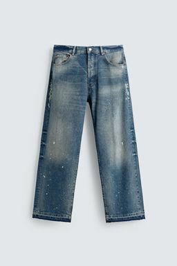 LOOSE FIT SPLATTER JEANS - Zara фото 7