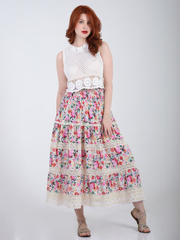 Юбка в стиле кантри больших размеров - Almond фото 5