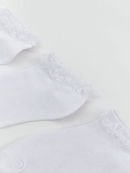 Dantel Detayl? K?z ?ocuk Patik ?orap 3l?