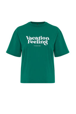 TRENDYOLMILLA Beyaz Bask?l? Premium %100 Pamuk Relaxed/Rahat Kesim Orme T-Shirt TWOSS24TS00178  фото 11