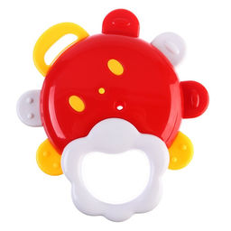 Погремушка Солнышко с зеркалом, с эластичными элементами, цвет МИКС, Крошка Я