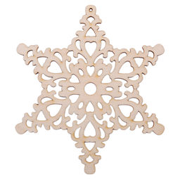 Заготовка для декорирования Mr. Carving ВД-1201 Подвеска новогодняя фанера 0.3 см Снежинка №5 (8х9см.)