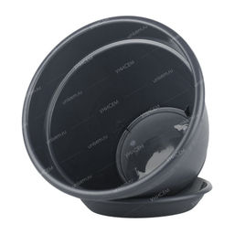 Горшок Антик 16,6л D36 антрацит с поддоном - 5пласт фото 2