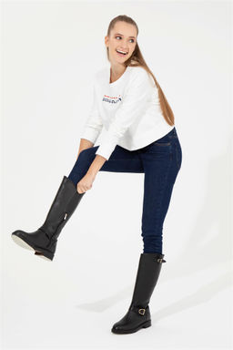 U. S. Polo Assn Женский свитшот цвета экрю с круглым вырезом - U.s. polo assn фото 8