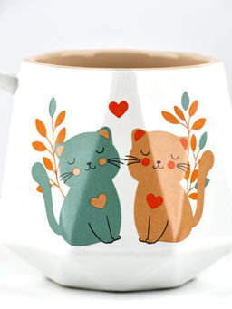 Кружка чайная керамическая Котики, 350 мл