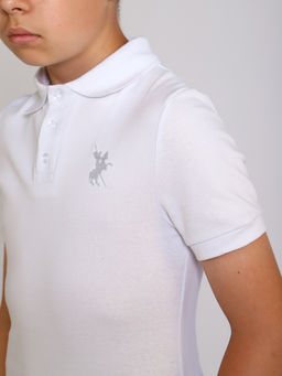 Ладошки / Рубашка-поло Гимназия белый  фото 6