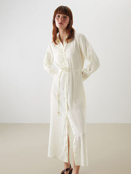 Modal Kar???ml? F?rf?rl? G?mlek Elbise