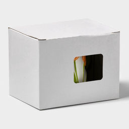 Кружка Тюльпан, 430 мл, оранжевый цветок, керамика, белая