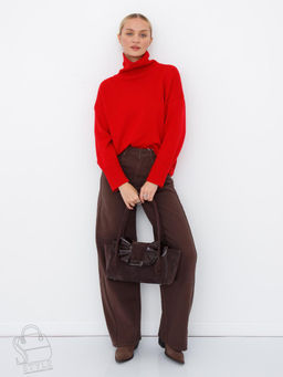 Сумка женская кожаная 2430-1Y coffee Polina&Eiterou