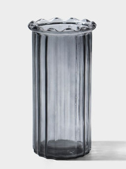 Ваза стекло настольная "Кейли" 19х9,5 см, серый