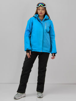 Горнолыжная куртка женская зимняя синего цвета 7015_1S - Chunmai фото 3
