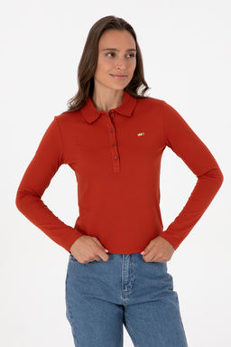 Kad_n Kiremit Basic Polo Yaka Sweatsh_rt Sepette S_rpriz _ndirim - U.s. polo assn фото 10