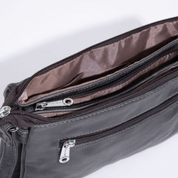 Сумка-мессенджер на молнии, цвет тёмно-серый - Simaland фото 6