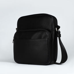 Сумка кросс-боди мужская TEXTURA, на молнии, 2 наружных кармана, 25×9×29 см, чёрная