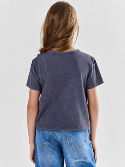 Футболка для девочек серая укороченная - Mark formelle фото 3