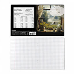 АКЦИЯ Цена за 10 шт. Тетрадь школьная ученическая ErichKrause Countryside, 24 листа, клетка (в плёнке по 10 шт.)_MIX-PACK