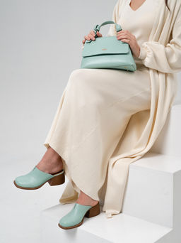 Сабо 5132.23663br.Мята+коричневый