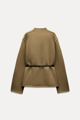 100% WOOL BELTED JACKET - Zara фото 3