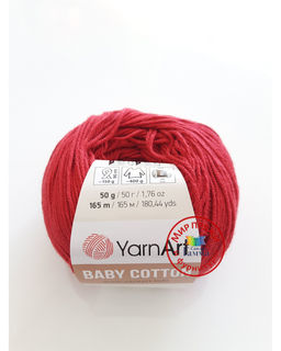 Беби коттон (Baby cotton) пряжа YarnArt 50%хлопок 50%акрил10x50г/165м