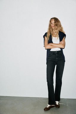 TRF HIGH-WAIST STRAIGHT LEG JEANS