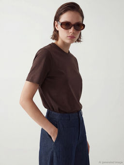 Bisiklet Yaka Kad?n Ti??rt