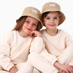 Панама детская для девочки, бежевая, р-р. 48-50