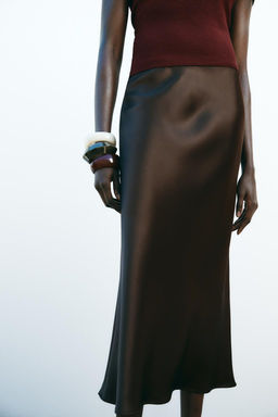 SATIN MIDI SKIRT - Zara фото 13