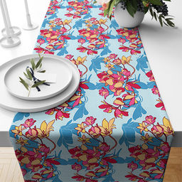 Аромат магнолии Скатерть-дорожка на стол рогожка 50х150см, 160г/м2, хлопок 100%, Домашняя мода (Россия)