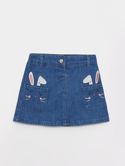 Beli Lastikli Nak?? Detayl? K?z Bebek Jean Etek