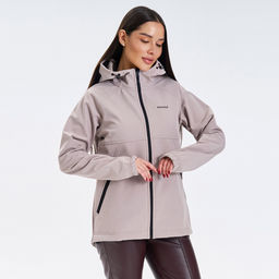 RODOS Ветровка softshell женская демисезон М-312 Бежевый фото 3